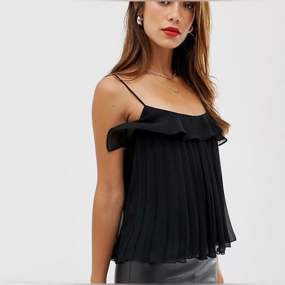 Mango Pleated Layered Cami Top